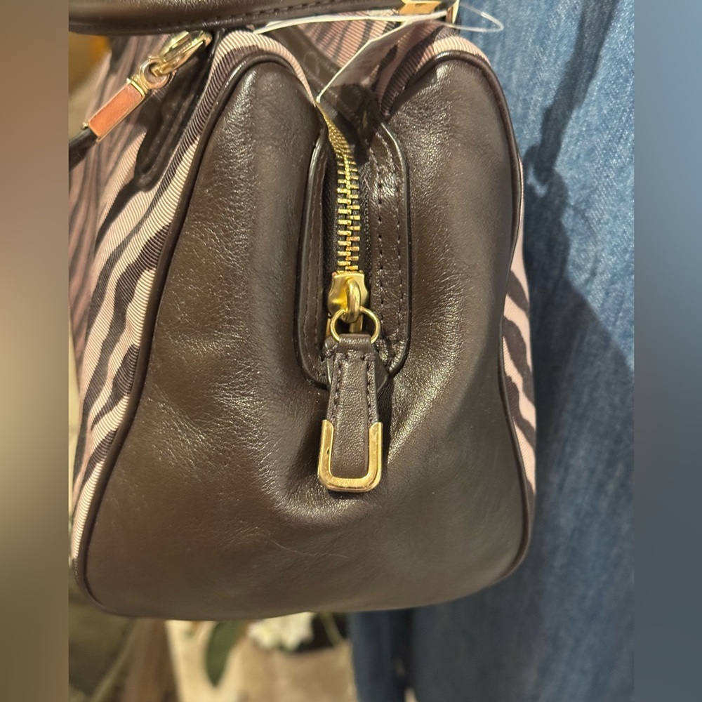 Coach Madison Zebra Print Mini Satchel Bag  Crossbody strap include - Picture 5 of 15